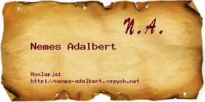 Nemes Adalbert névjegykártya